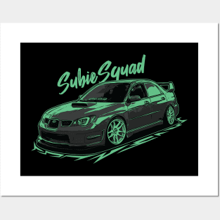 Subie Squad Hawk Eye JDM Car Posters and Art